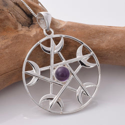 P1028 - 925 silver pentagram pendant