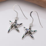E876 - 925 silver and abalone starfish earrings
