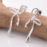 S895 - 925 silver large bow stud earrings