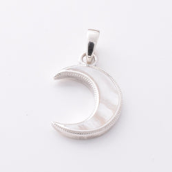 P1299 - 925 silver crescent moon pendant