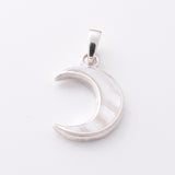 P1299 - 925 silver crescent moon pendant