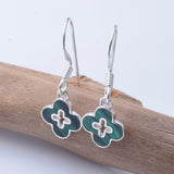 E917 - Four leaf clover sterling silver earrings