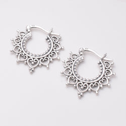 E836 - 925 silver mandala earrings