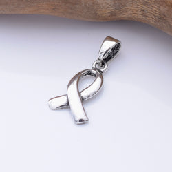 P1309 - 925 silver wareness ribbon pendant