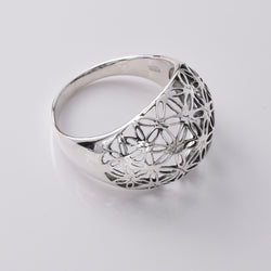 R268 - 925 silver seed of life ring
