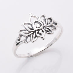 R291 925 silver lotus flower ring