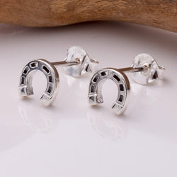 S951 - 925 silver horseshoe stud earrings