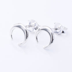 S1045 - 925 silver crescent stud earrings