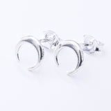 S1045 - 925 silver crescent stud earrings