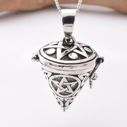 P1143 - 925 silver pentagram locket