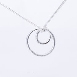 P1253- 925 silver double loop pendant