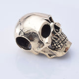 P1285 - Solid bronze Skull pendant