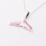 P1259 - 925 silver MOP pink whaletail pendant