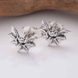 S943 - 925 silver bat stud earrings