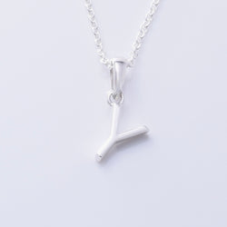 P1335 - Y 925 silver initial pendant - Y