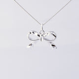 P1263 - 925 silver bow pendant