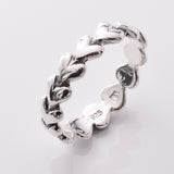 R333 - 925 silver linked hearts ring