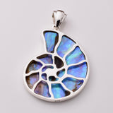 P1181 - 925 silver abalone amonite pendant
