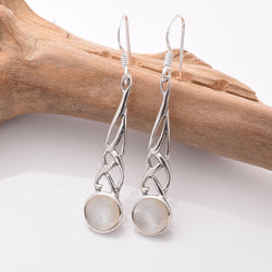 E840 - 925 silver MOP celtic earrings