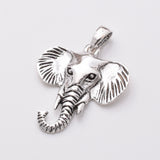 P1053 - 925 silver elephant head pendant