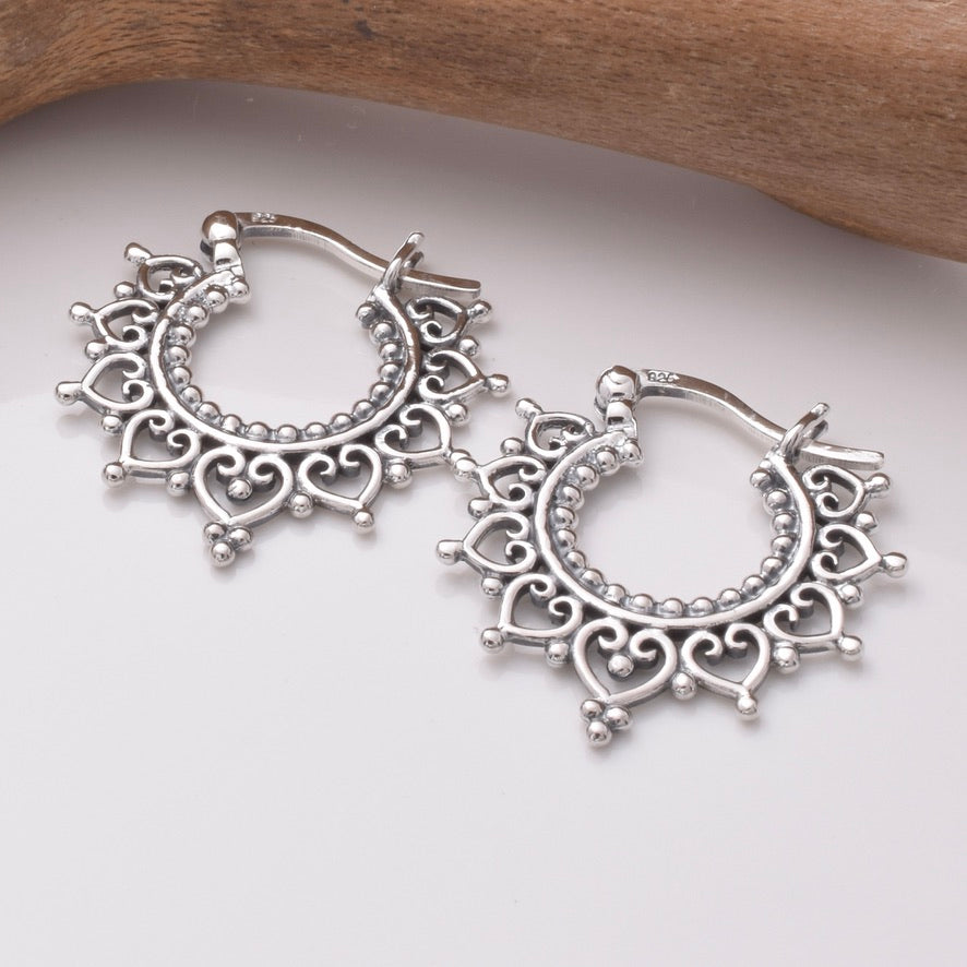 E836 - 925 silver mandala earrings