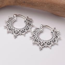 E836 - 925 silver mandala earrings