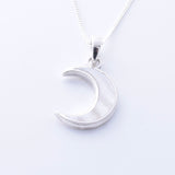 P1299 - 925 silver crescent moon pendant
