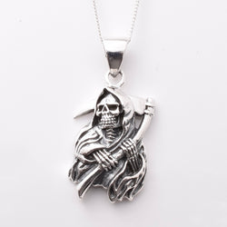 P1202 - 925 silver reaper with sickle pendant