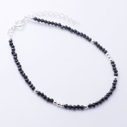 B077 - 925 silver spinel 2mm faceted bracelet
