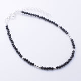 B077 - 925 silver spinel 2mm faceted bracelet