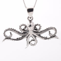 P1149 - 925 silver octopus pendant