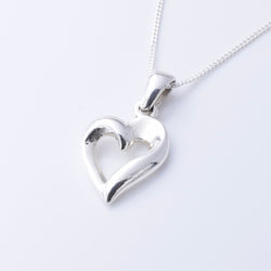 P1281 - 925 silver heart pendant