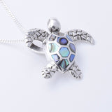 P1275 - 925 silver abalone turtle pendant