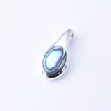 P1272 - 925 silver teardrop with abalone pendant