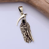 P1323 - Bronze faceless reaper  pendant