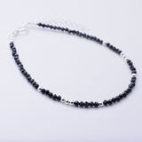 B077 - 925 silver spinel 2mm faceted bracelet