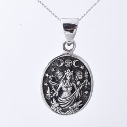 P1297 - 925 silver mother earth pendant