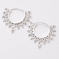 E847 - 925 silver mandala earrings