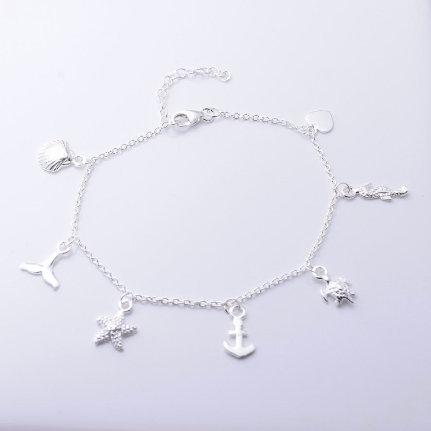 B068 - 925 silver sealife bracelet
