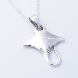 P1284 - 925 silver manta ray pendant