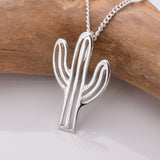 P1043 - 925 silver cactus pendant