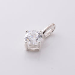 P1270 - 925 silver round CZ pendant