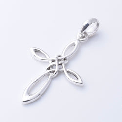 P1277 - 925 silver knotwork cross pendant