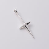 P1004 - 925 silver pointed cross pendant