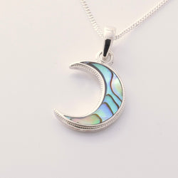 P1299 - 925 silver crescent moon pendant