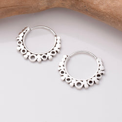 E845 - 925 silver 12mm mandala earrings