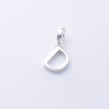 P1335 - D 925 silver initial pendant - D