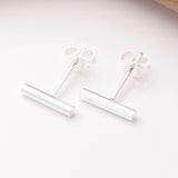 S1033 - 925 silver bar stud earrings