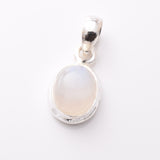 P1105 - 925 silver moonstone oval pendant