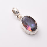 P1112 - 925 silver mystic topaz pendant